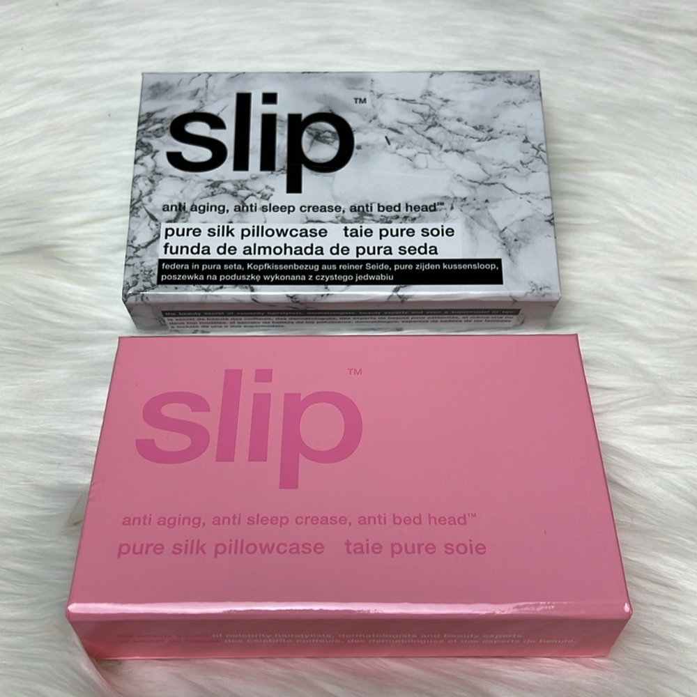(2) slip Silk Pillowcase Empty Gift Boxes